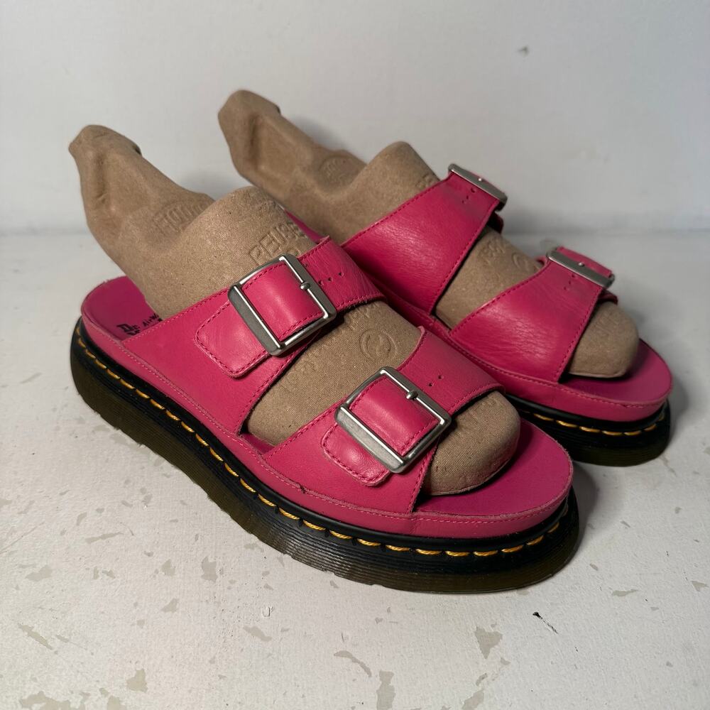 Dr Martens Pink Josef Nubuck Leather Sandals Grunge Goth Womens 8 US Doc Martens